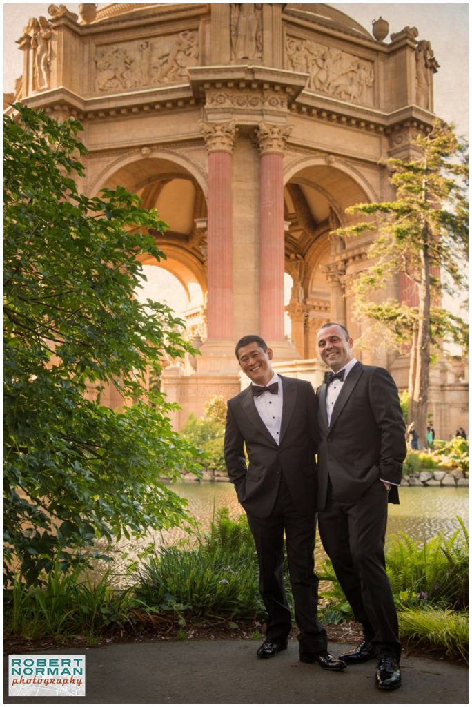 San Francisco gay wedding at the Palace Of Fine Arts